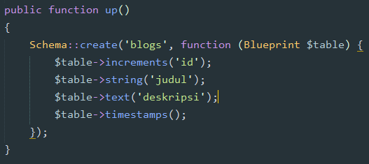 isi migration laravel